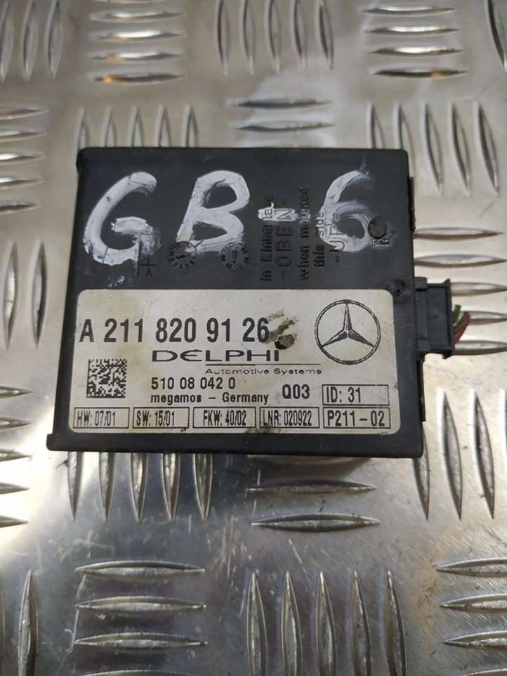 A2118209126 Mercedes-Benz CLK A209 C209 Signalizacijos valdymo blokas