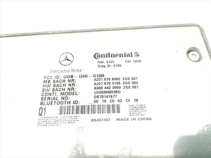 Mercedes-Benz S W221 (2005 - 2013) Bluetooth модуль — фото 4