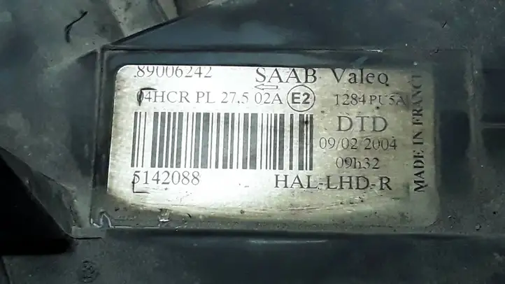 Saab 9-5 (1998 - 2005) 89006242 Передняя фара — фото 2