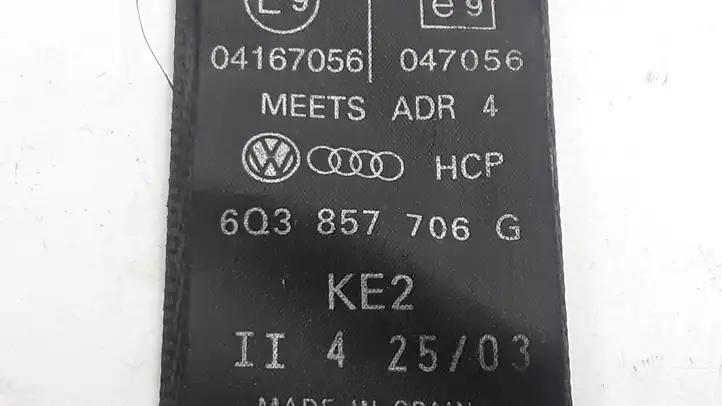 Volkswagen Polo (2001 - 2005) 6Q3857706G Передний ремень безопасности — фото 2