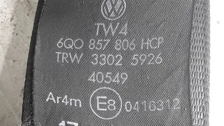 Volkswagen Polo (2001 - 2005) 6Q0857806H Задний ремень безопасности — фото 2