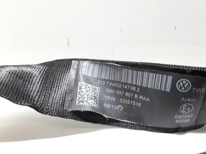 Seat Altea (2004 - 2009) 5M0857807B Центральный ремень безопасности — фото 3
