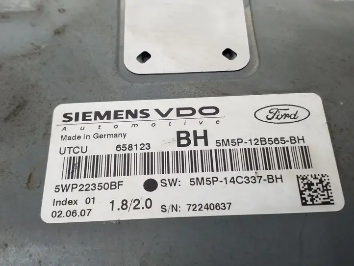 Ford C-MAX I (2003 - 2007) 5M5P12B565BH Блок управления двигателем (ECU) — фото 3