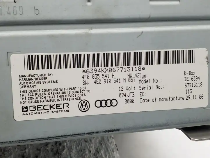 Audi A6 S6 C6 4F (2004 - 2008) 4F0035541H Магнитола / мультимедийная система — фото 3