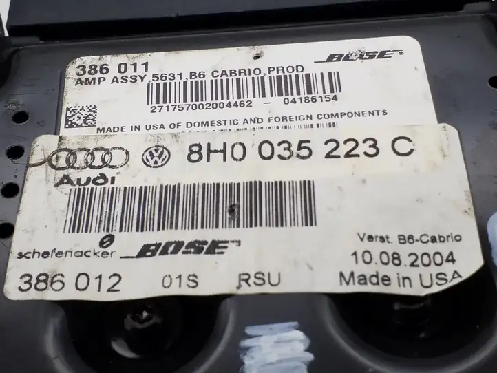 Audi A4 S4 B6 8E 8H (2000 - 2006) 8H0035223C Усилитель звука — фото 3