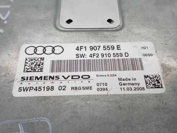 Audi A6 S6 C6 4F (2004 - 2008) 4F1907559E Блок управления двигателем (ECU) — фото 2