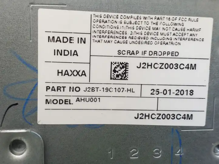 Ford Ecosport (2018 - ) J2BT19C107HL Магнитола / мультимедийная система — фото 3