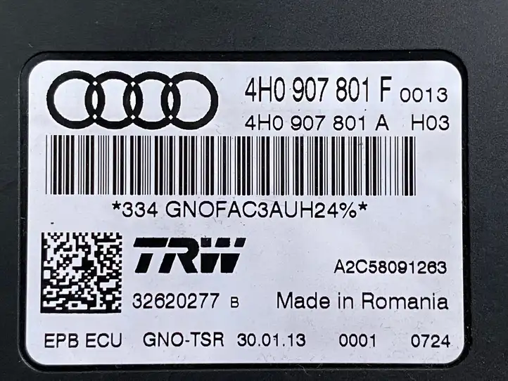 Audi A6 C7 (2011 - 2014) 4H0907801 Блок управления стояночным тормозом (EPB) — фото 2