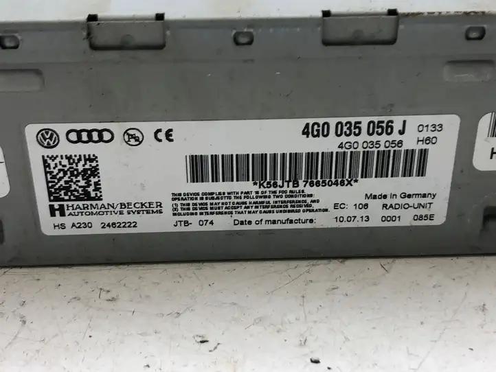 Audi A6 C7 (2011 - 2014) 4G0035056J Магнитола / мультимедийная система — фото 3