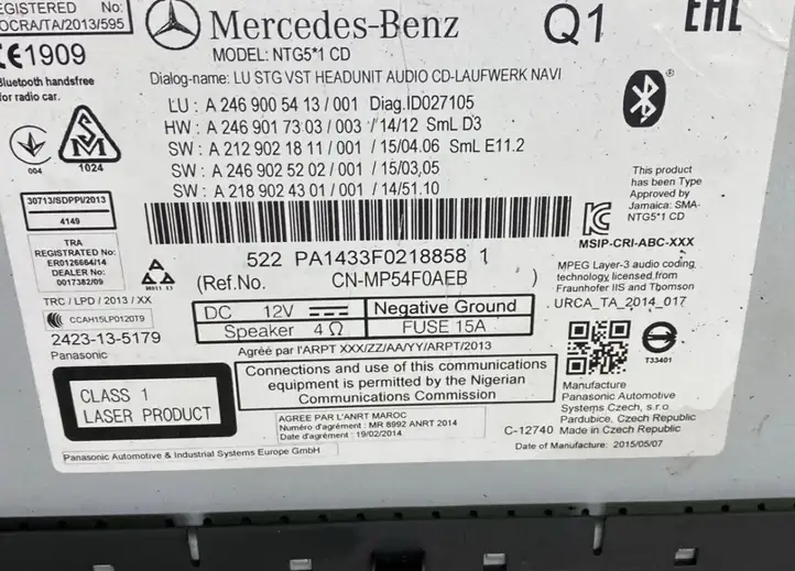 Mercedes-Benz B-class W246 (2014 - 2018) A2469005413 Магнитола / мультимедийная система — фото 6