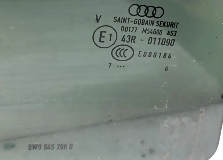 Audi A4 S4 B9 (2015 - 2019) E143R011090 Стекло задней двери — фото 5