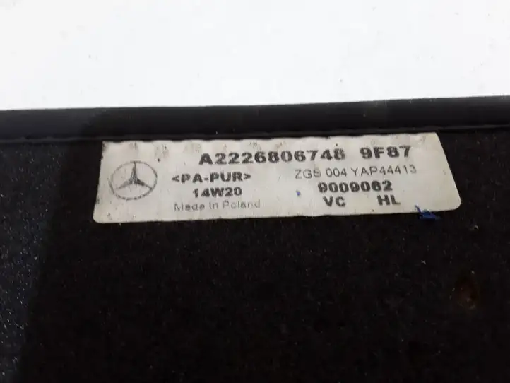 Mercedes-Benz S W222 (2013 - ) A2226806748 Задний коврик салона — фото 3