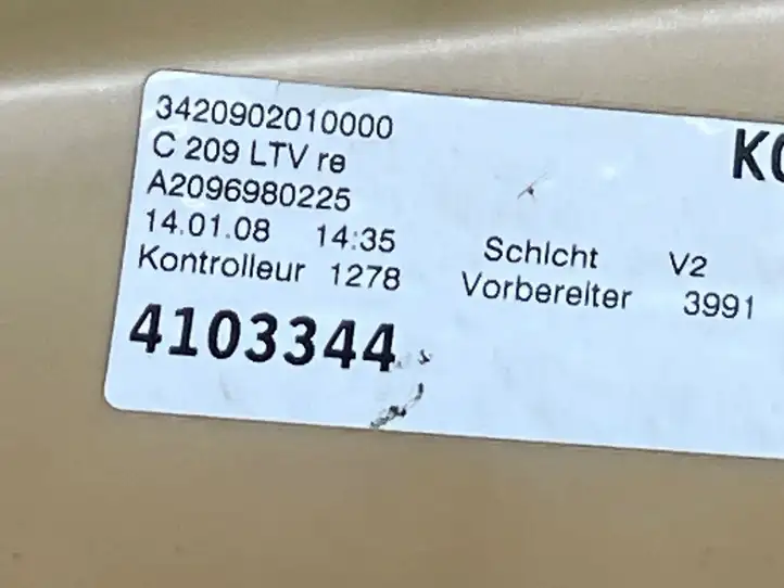 Mercedes-Benz CLK A209,C209 (2002 - 2009) A2096980225 Порог кузова — фото 7