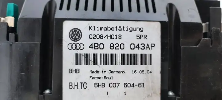 Audi A6 S6 C5 4B (2001 - 2004) 4B0820043AP Блок управления климат-контролем — фото 6