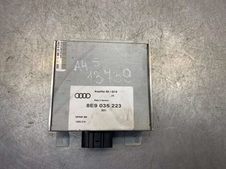 8E9035223 Audi A4 S4 B6 8E 8H Garso stiprintuvas