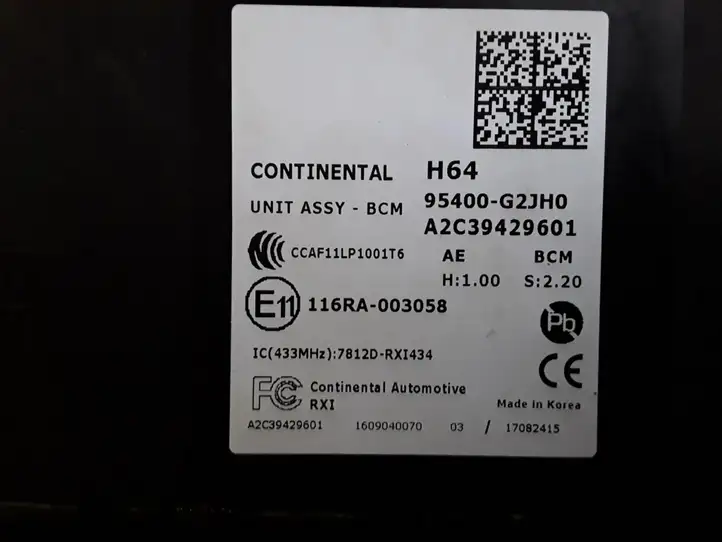 Hyundai Ioniq (2016 - ) 95400G2JH0 Модуль комфорта — фото 3