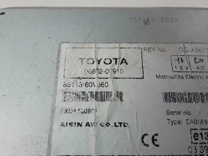 Toyota Avensis T250 (2006 - 2009) 0866200910 Магнитола / мультимедийная система — фото 2