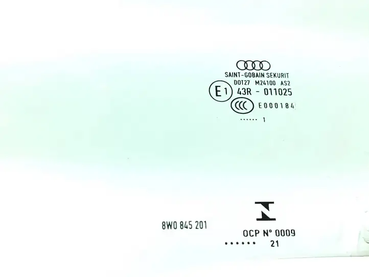 Audi A4 S4 B9 8W (2019 - ) 8W0845201 Стекло передней двери — фото 2