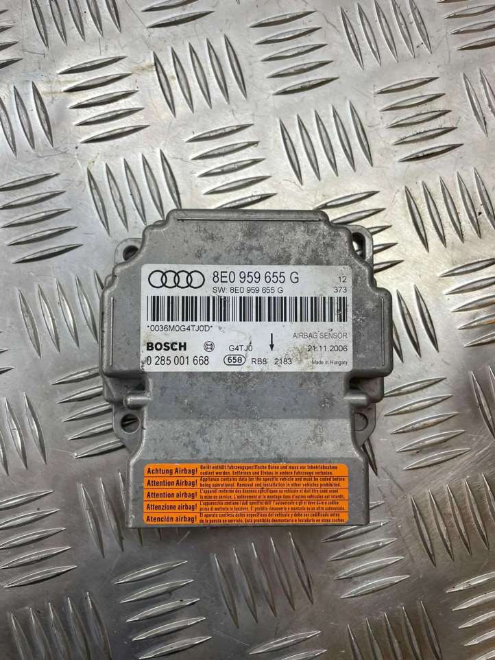 8E0959655G Audi A4 S4 B7 8E 8H Oro pagalvių valdymo blokas