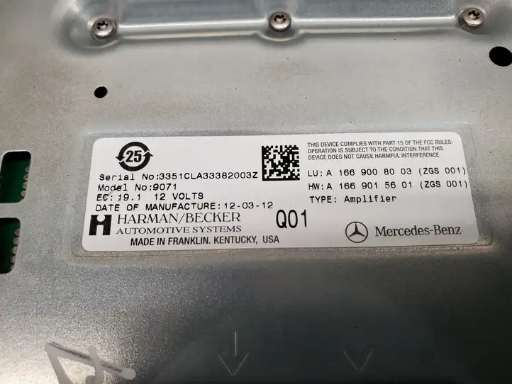Mercedes-Benz GL X166 (2013 - 2019) A1669008003 Усилитель звука — фото 2