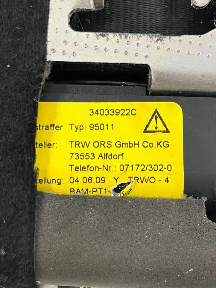 Volvo XC60 (2013 - 2017) 34033922C Задний ремень безопасности — фото 9