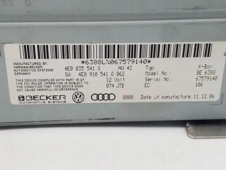 Audi Q7 4L (2005 - 2009) 4E0035541S Магнитола / мультимедийная система — фото 3