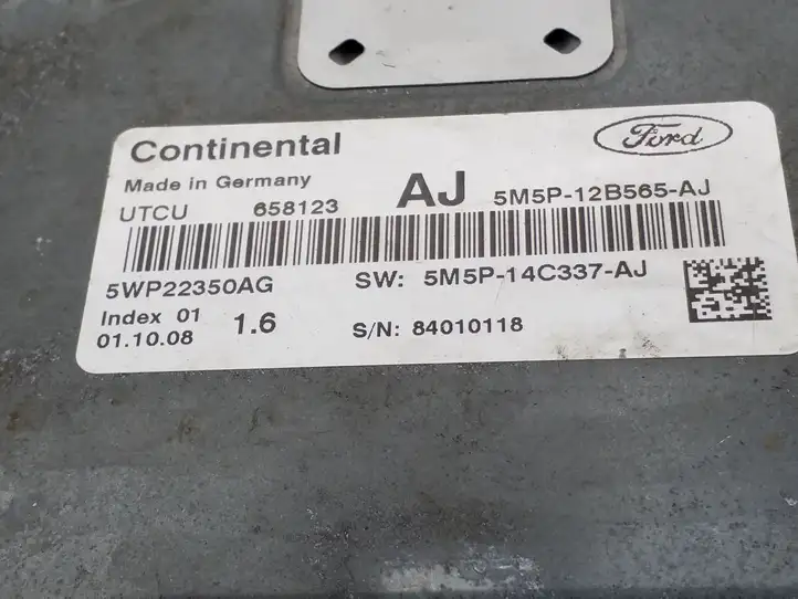 Ford Focus (2008 - 2011) 5M5P12B565AJ Блок управления двигателем (ECU) — фото 3