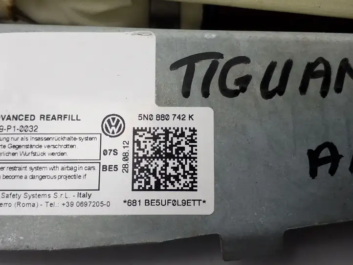 Volkswagen Tiguan (2011 - 2016) 5N0880742K Боковая подушка безопасности шторка — фото 4