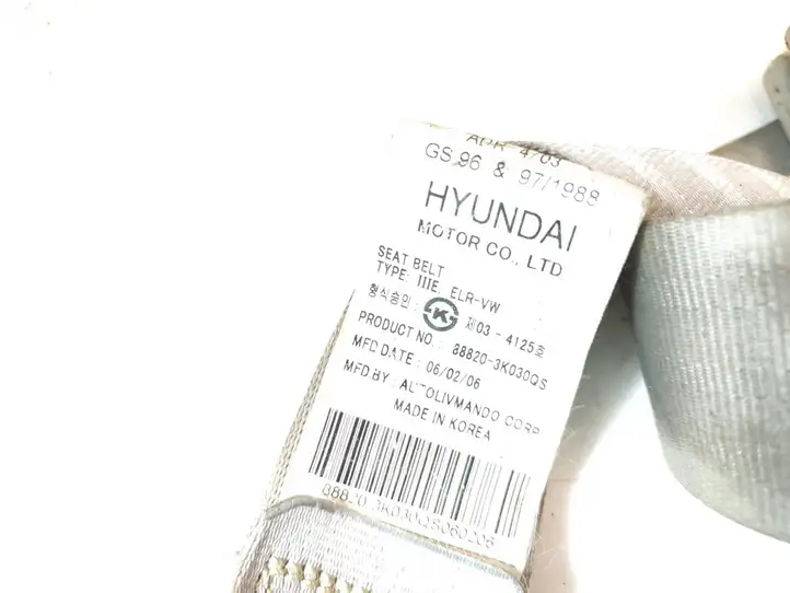 Hyundai Sonata (2003 - 2007) 511652700A Передний ремень безопасности — фото 3