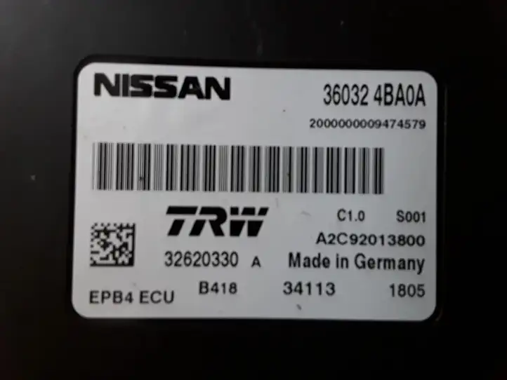 Nissan Qashqai (2013 - 2017) 360324BA0A Блок управления стояночным тормозом — фото 2