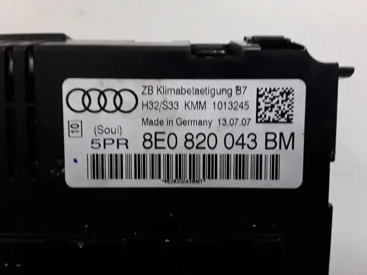 Audi A4 S4 B7 8E 8H (2004 - 2009) 8E0820043BM Блок управления кондиционером — фото 3