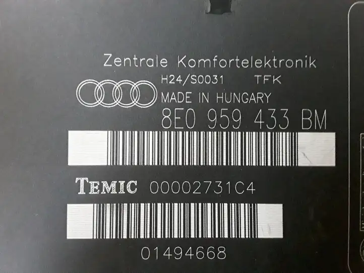 Audi A4 S4 B7 8E 8H (2004 - 2009) 8E0959433BM Модуль комфорта — фото 2