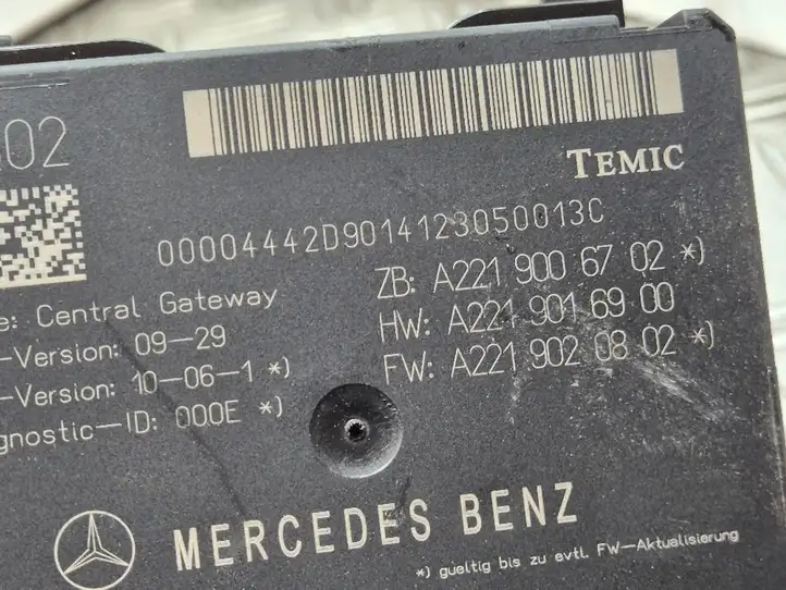 Mercedes-Benz S W221 (2005 - 2013) A2219006702 Модуль Gateway — фото 4