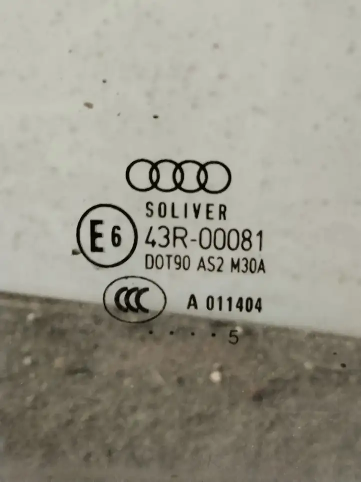 Audi A6 S6 C6 4F (2004 - 2008) Стекло задней двери — фото 2