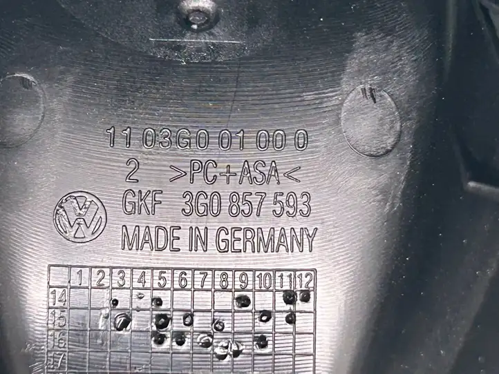 Volkswagen PASSAT B8 (2015 - ) 3G0857593 Накладка зеркала заднего вида — фото 3