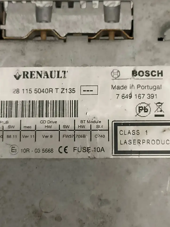 Renault Scenic III - Grand scenic III (2009 - 2016) 281155040R Магнитола / мультимедийная система — фото 6