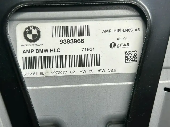 BMW 3 F30 F35 F31 (2012 - 2018) 9383966 Усилитель звука — фото 11