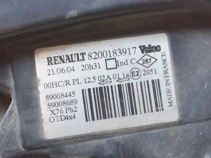Renault Kangoo I (2003 - 2008) 8200183917 Передняя фара — фото 4