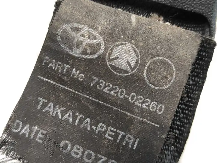 Toyota Corolla E120 E130 (2004 - 2007) 7322002260 Передний ремень безопасности — фото 4