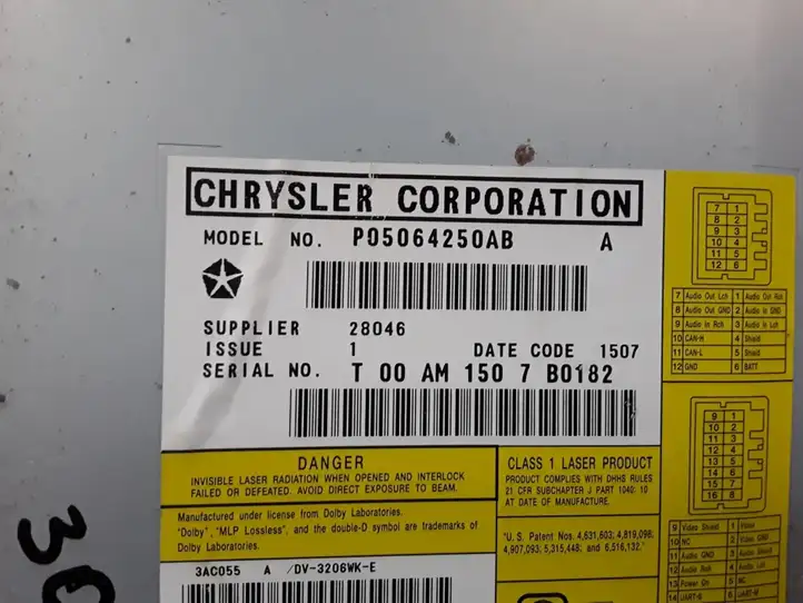 Jeep Grand Cherokee (WK) (2004 - 2010) P05064250AB Магнитола / мультимедийная система — фото 3