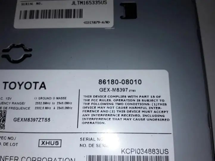 Toyota Sienna XL30 III (2011 - 2020) 8618008010 Контроллер мультимедийной системы — фото 2
