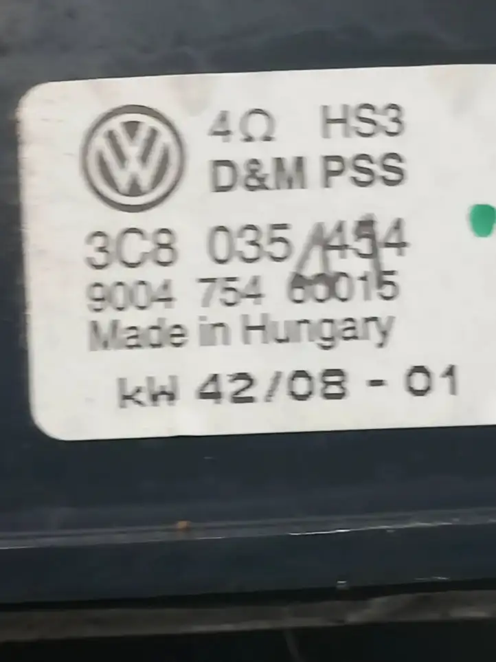 Volkswagen PASSAT CC (2008 - 2012) 3C8035454 Динамики передних дверей — фото 3