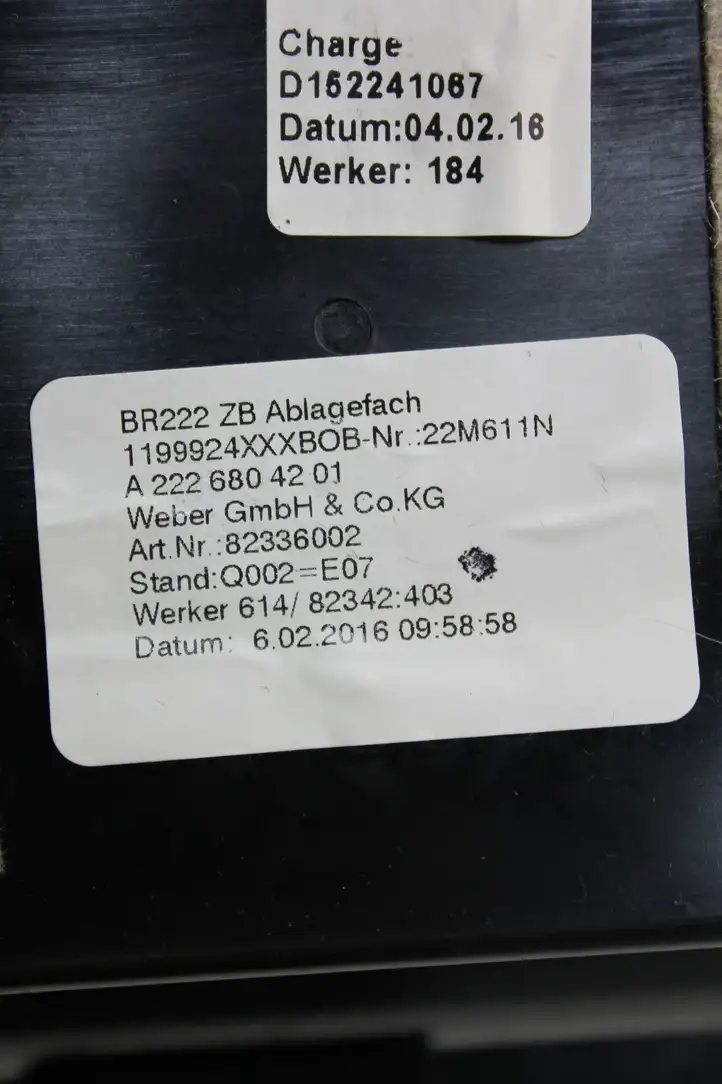 Mercedes-Benz S C217 (2015 - 2020) A2226804201 Другая деталь консоли (туннеля) — фото 2