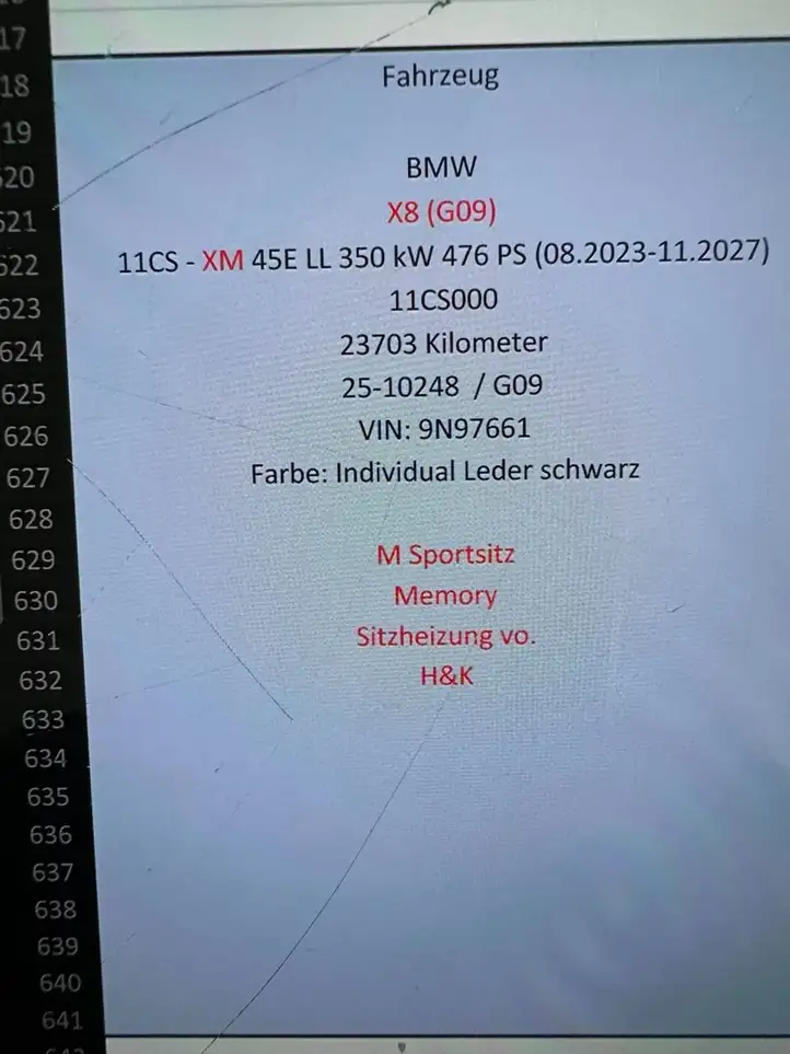 BMW XM (2022 - ) Комплект салона — фото 8