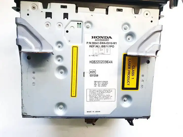 Honda CR-V (2006 - 2009) 39541swae010m1 Магнитола / мультимедийная система — фото 2