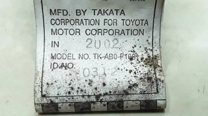 Toyota Corolla E120 E130 (2000 - 2004) TKAB0f1681 Задний ремень безопасности — фото 2