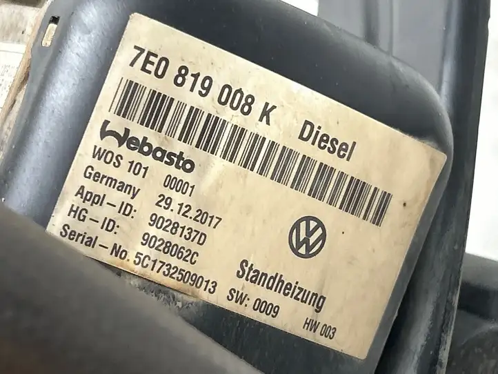 Volkswagen Transporter - Caravelle T6 (2015 - 2022) 7E0819008K Webasto / автономный подогрев — фото 3