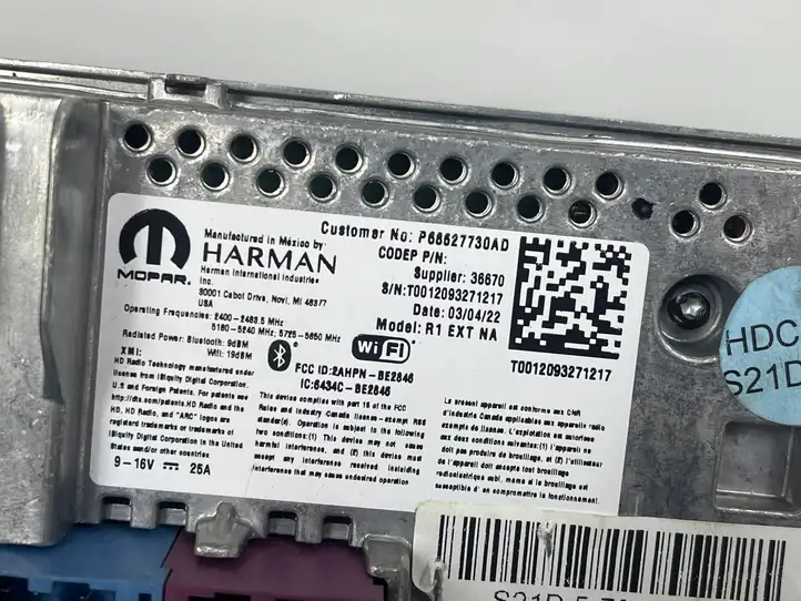 Jeep Grand Cherokee WL (2021 - ) 68474166AH Магнитола / мультимедийная система — фото 4