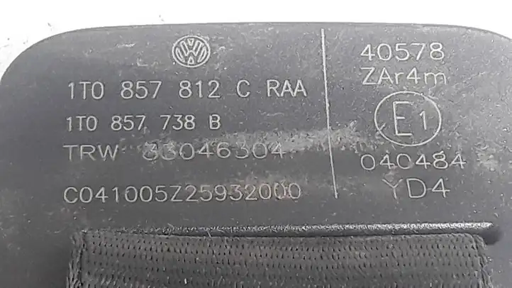 Volkswagen Touran I (2003 - 2010) 1T0857812C Задний ремень безопасности — фото 3