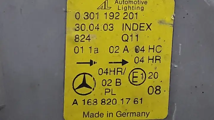 Mercedes-Benz A W168 (1997 - 2004) A1688201761 Передняя фара — фото 2